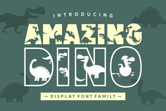 Amazing Dino: A Playful Decorative Font for Editorial Design