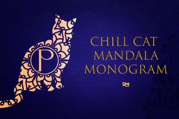 Chill Cat Mandala Monogram: A Creative Font for Engaging Campaigns