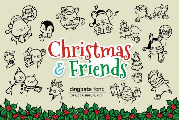 Christmas and Friends: The Perfect Dingbats Font for Festive Crafts