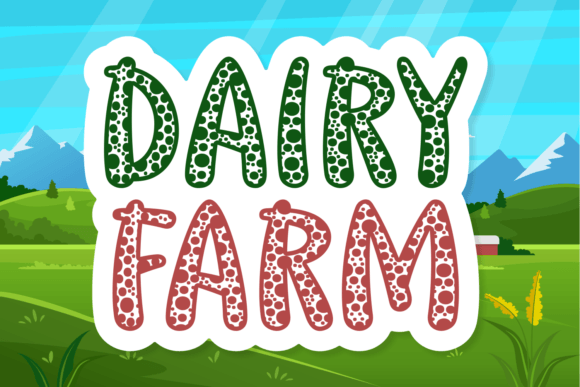 Dairy Farm: A Joyful Decorative Typeface for Handmade Branding