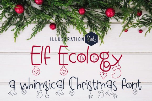 Elf Ecology: A Handwritten Decorative Typeface for Seasonal Craft Designs