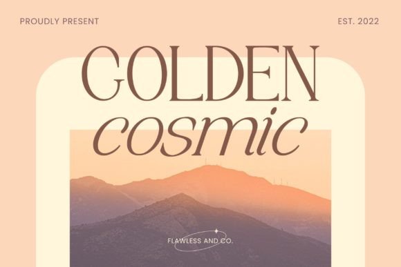Golden Cosmic: A Premium Serif Font for Modern Brand Identity