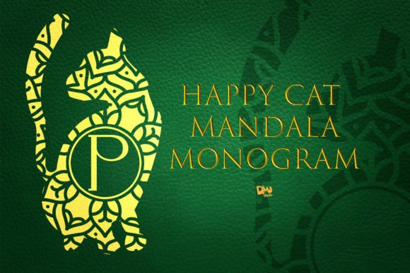 Happy Cat Mandala Monogram: A Designer’s Take on Whimsical Brand Identity
