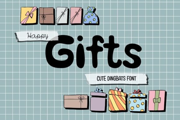 Happy Gifts: A Playful Dingbats Typeface for Creative Branding