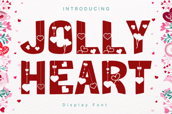Jolly Heart: A Whimsical Decorative Typeface for Handmade Goods