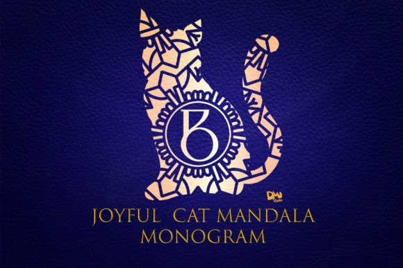 Joyful Cat Mandala Monogram: The Decorative Font for Playful Campaign Design