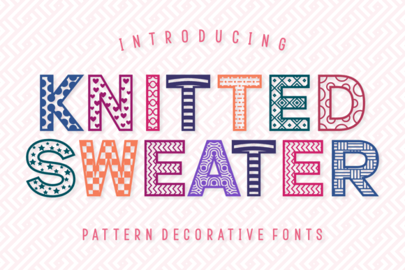 Knitted Sweater: A Cozy Decorative Font for Handmade Crafts