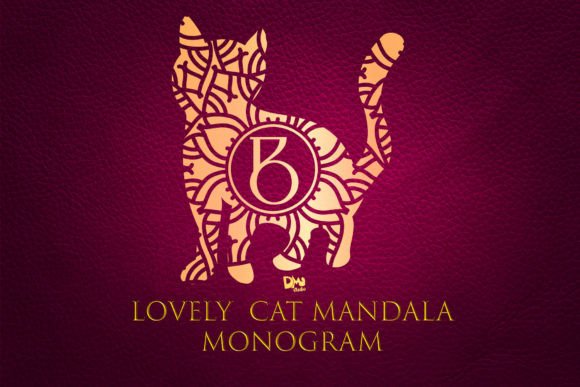 Lovely Cat Mandala Monogram: The Ultimate Decorative Typeface for Crafters