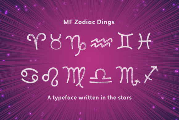 Mf Zodiac Dings: A Playful Dingbats Typeface for Astrology Branding