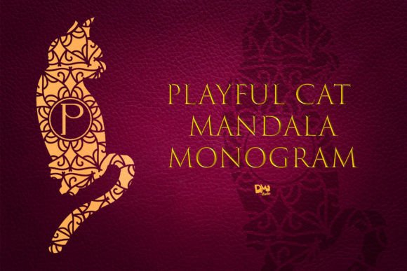 Playful Cat Mandala Monogram: The Creative Font for Whimsical Branding