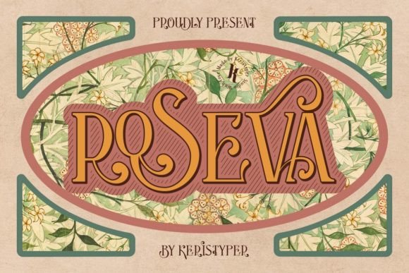 Roseva Typeface: Elevate Campaign Visuals With Art Deco Elegance