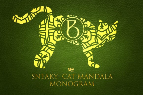 Sneaky Cat Mandala Monogram: The Creative Font for Bold Campaigns