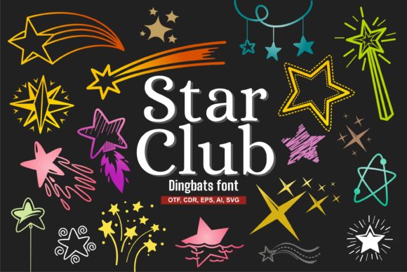 Star Club: A Creative Dingbats Font for Editorial Design
