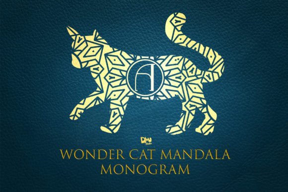 Wonder Cat Mandala Monogram: The Creative Font for Brand Identity